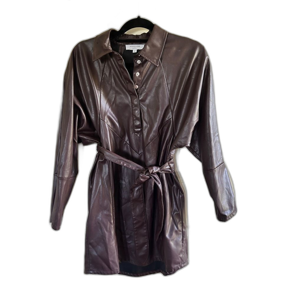 Marissa Webb Brown Long Sleeve Dress